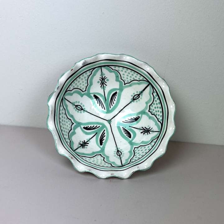 Priser på Marokkanske skåle - 16cm bølge  Mint