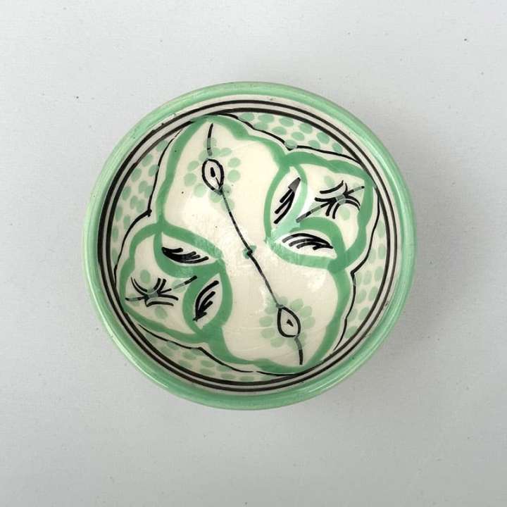 Priser på Marokkansk keramik skål - 7,5 cm. Mint