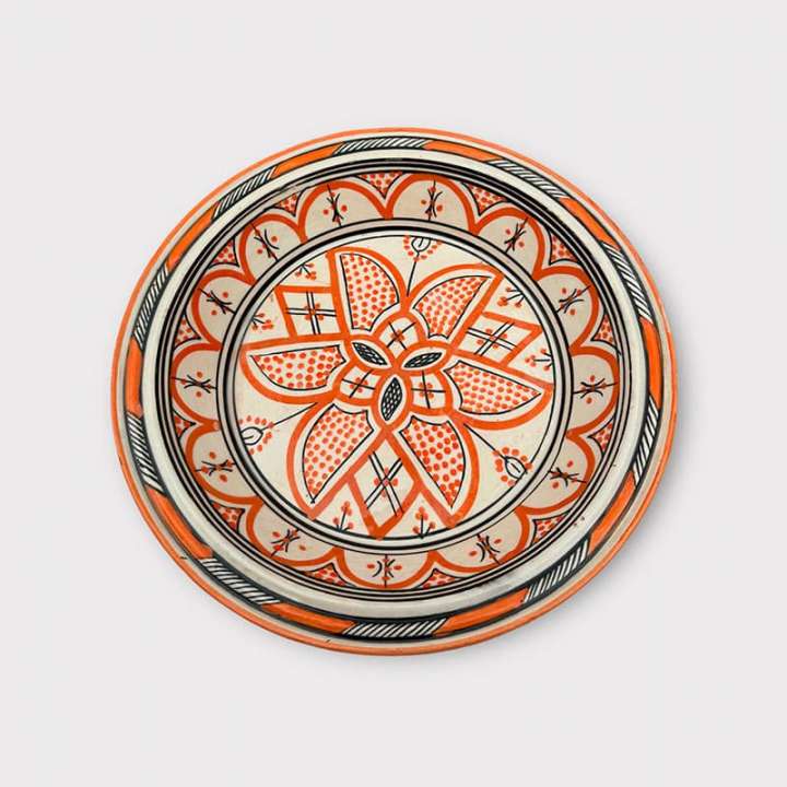 Priser på Marokkansk couscous fad - 28 cm Orange blomst