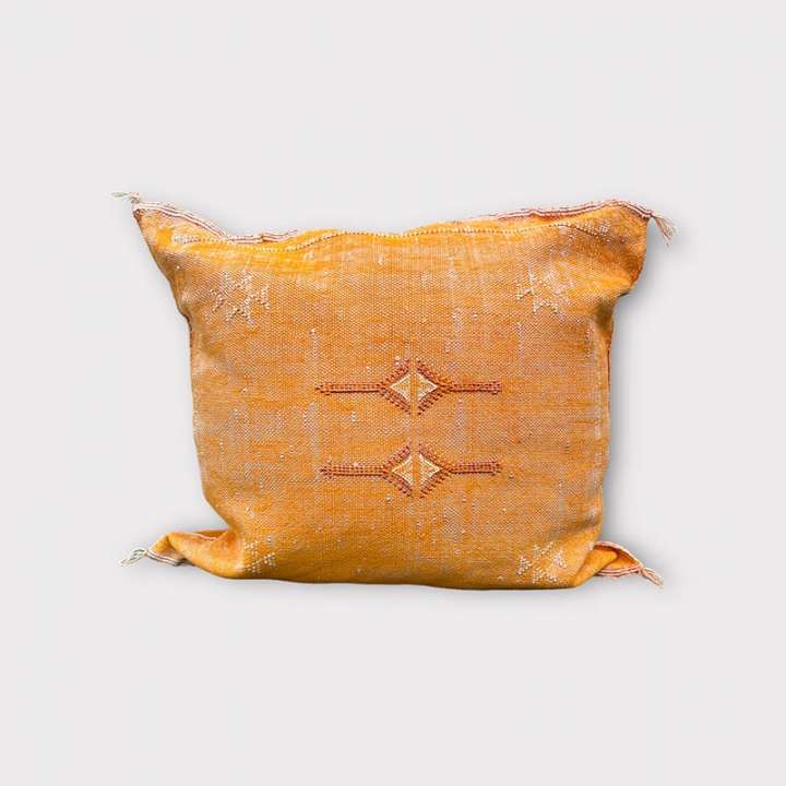 Priser på Kaktussilke pudebetræk gul / orange Motiv 1