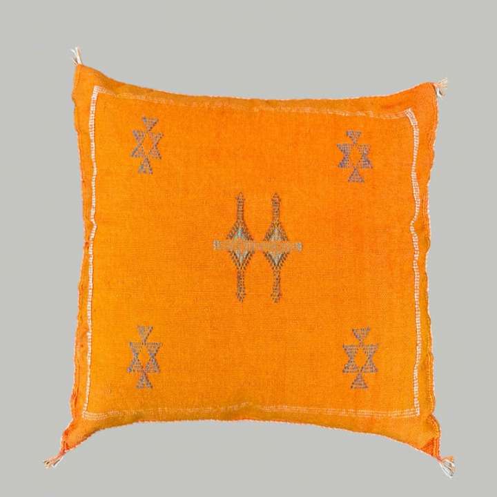 Priser på Kaktussilke pudebetræk gul / orange Motiv 4