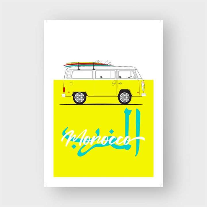 Priser på Marokkansk plakat TRANSPORTER VW 30x40