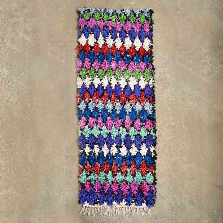 Priser på Marokkansk Boucherouite tæppe - PALETTE 96x260