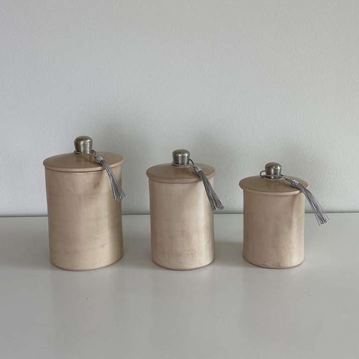 Priser på Krukker i stucco/tadlekt - beige S