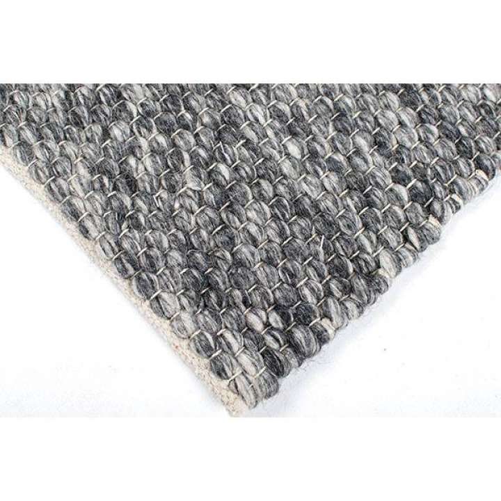 Priser på HC Tæpper Greenland - 100% uld - Dark Grey - 80 x 150 cm.