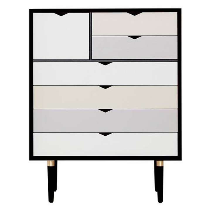 Priser på Andersen Furniture S8 kommode - Eg sort - Farvede fronter