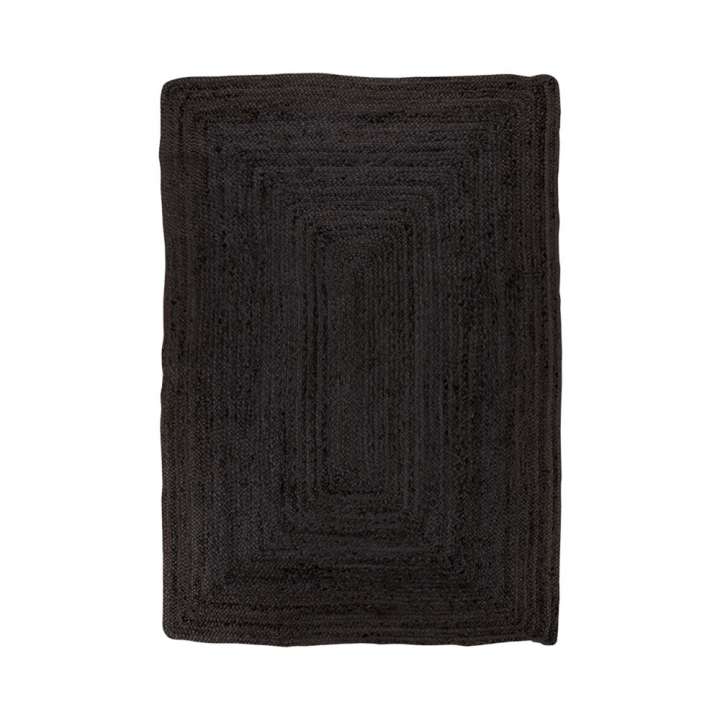Priser på Bombay Gulvtæppe - i flettet mørkegrå jute 3 størrelser - 65x135 cm