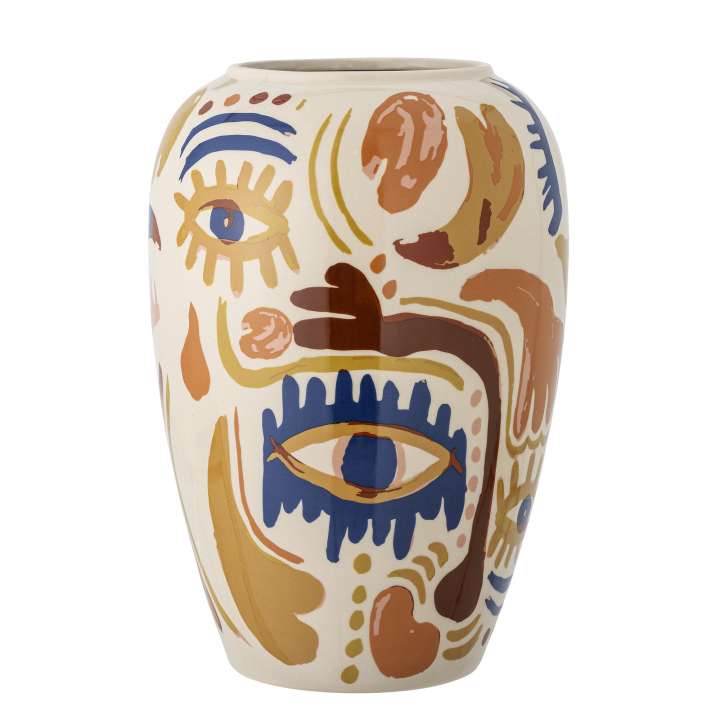 Priser på BLOOMINGVILLE Horus vase - orange og multifarvet stentøj