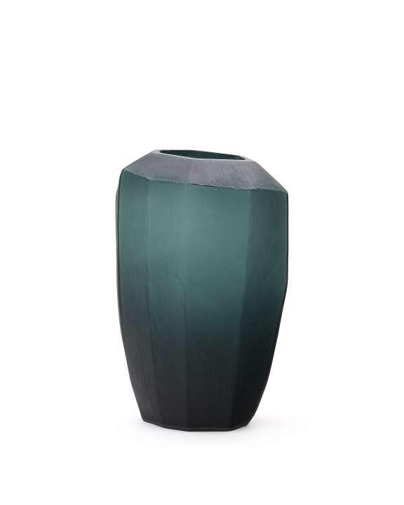 Priser på KAVE HOME Geonix vase - grøn glas (H:45,5cm)